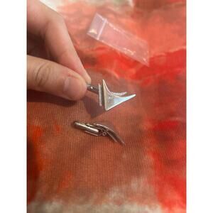 Silver plated cufflink man vintage c25